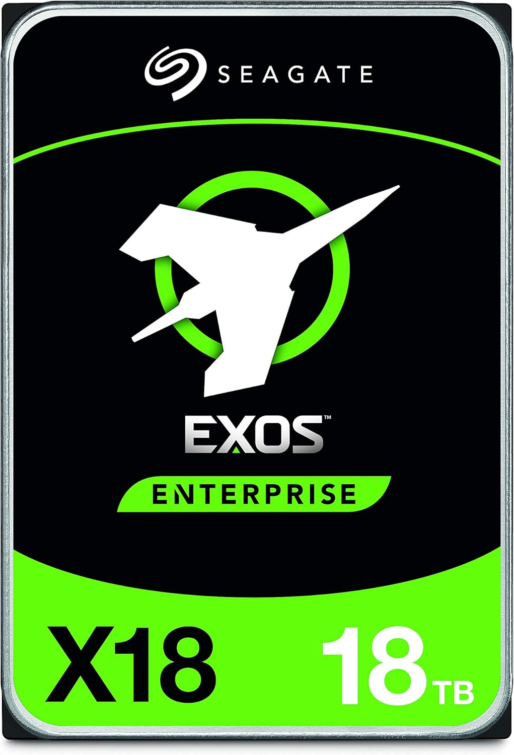Seagate Exos X18 18TB Enterprise HDD - CMR 3.5 Inch Hyperscale SATA 6Gb/s, 7200 RPM, 512e and 4Kn FastFormat