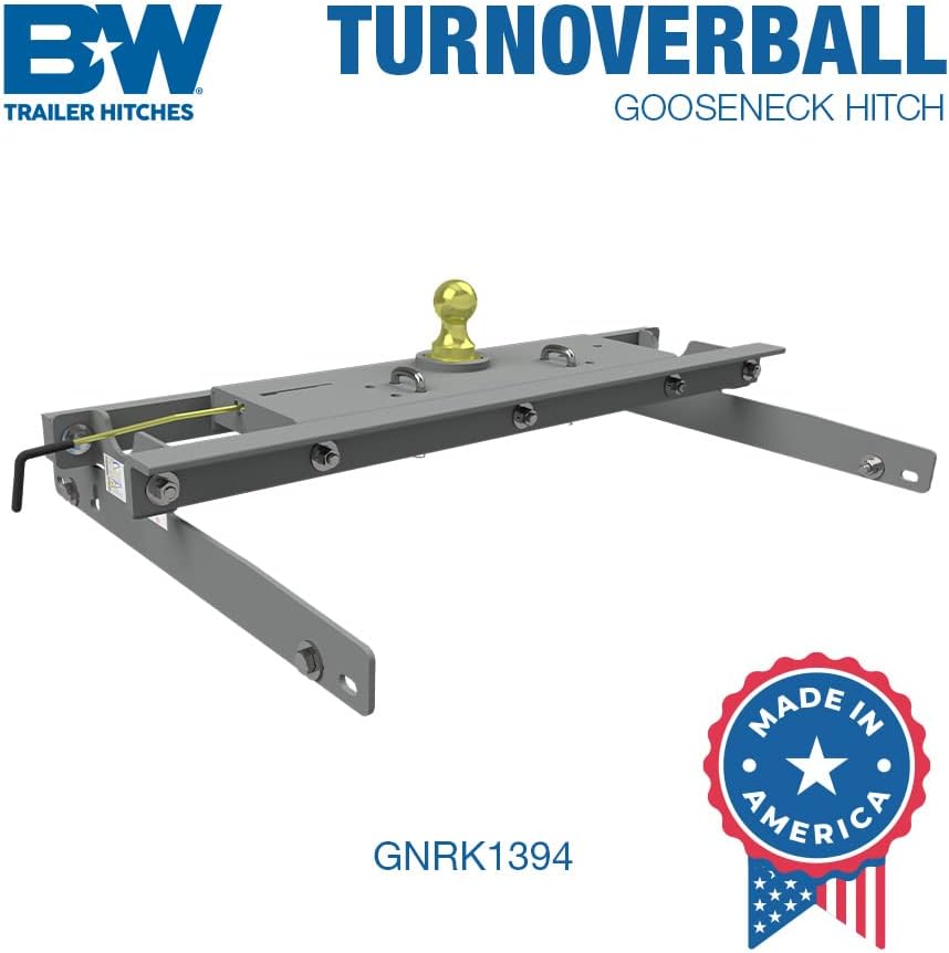 B&W Trailer Hitches Turnoverball Gooseneck Hitch - GNRK1394 - Compatible with 1994-2002 Dodge 2500 & 3500 Trucks and 1994-2001 Dodge 1500 Trucks