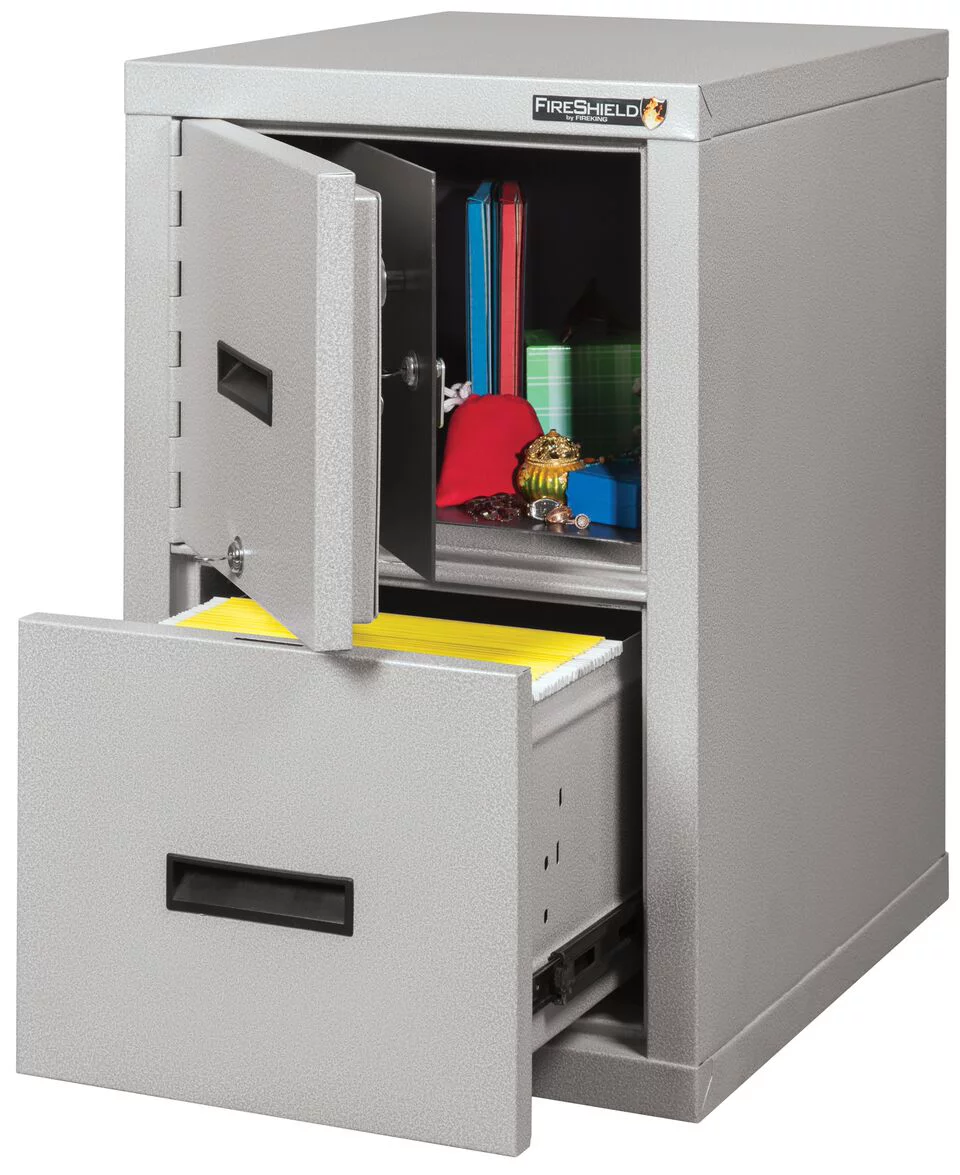 2S1822-DDSSF 1-hour Fireproof 2-drawer vertical letter/legal-size Safe-In-A-File Concealed safe with keylock