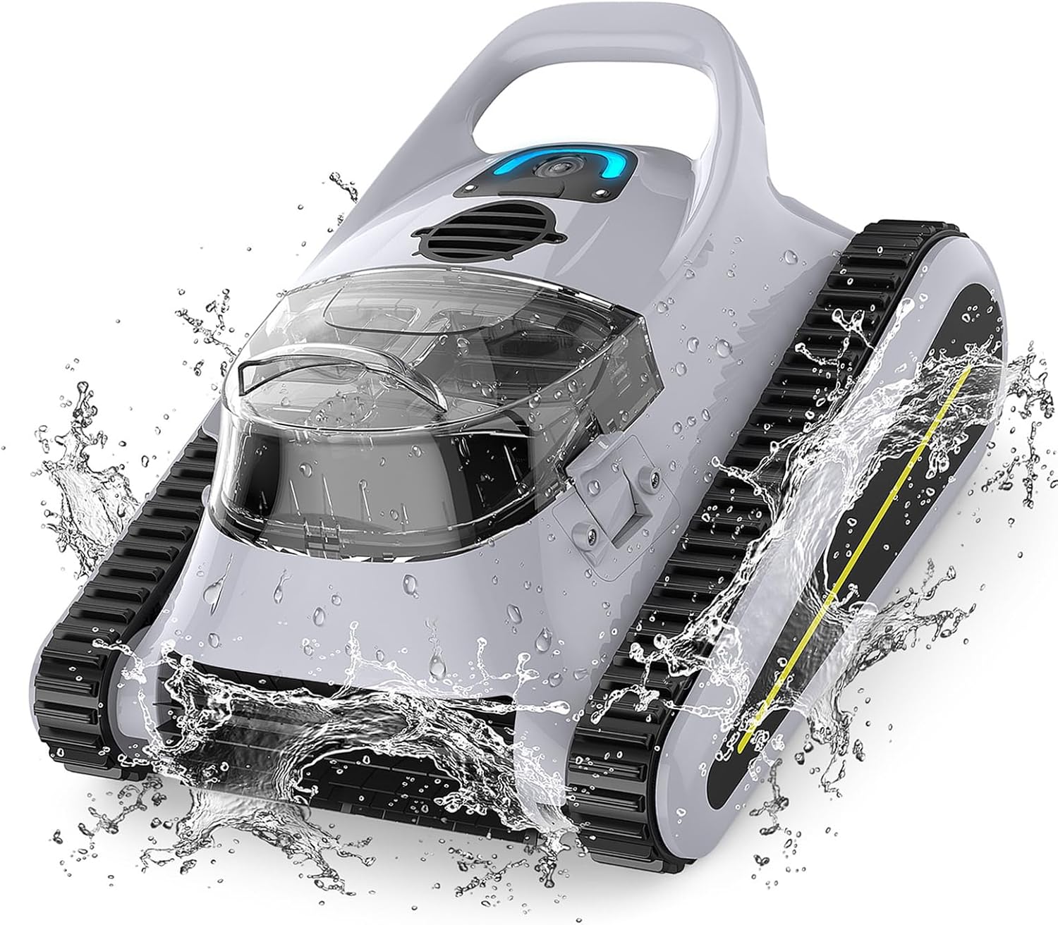 Seauto Robotic Pool Cleaner: Automatic Cordless Vacuum for Inground Pools, Wall Climbing, 180W Suction, LED Indicator, Self-Parking
