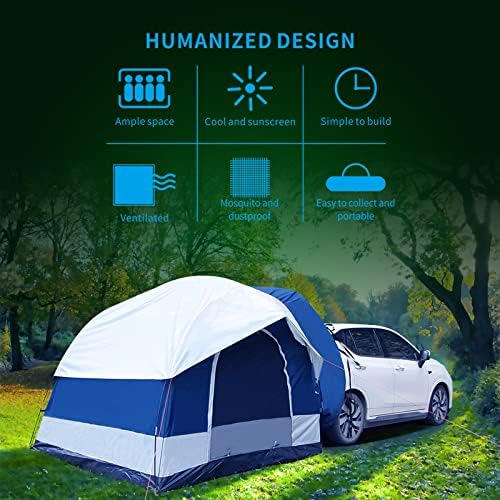 Cocepazys SUV Tent，Universal SUV Tents for Camping，Sleeps Up to 6 for Car Tent,SUV Camping Accessories（8' W x 8' L x 7.2' H