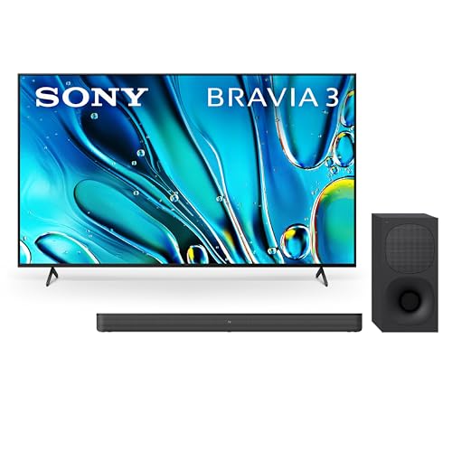 Sony 43-Inch Class 4K Ultra HD BRAVIA 3 LED Smart TV with Google TV, Dolby Vision HDR, and Exclusive Features for PlayStation®5 (K-43S30)