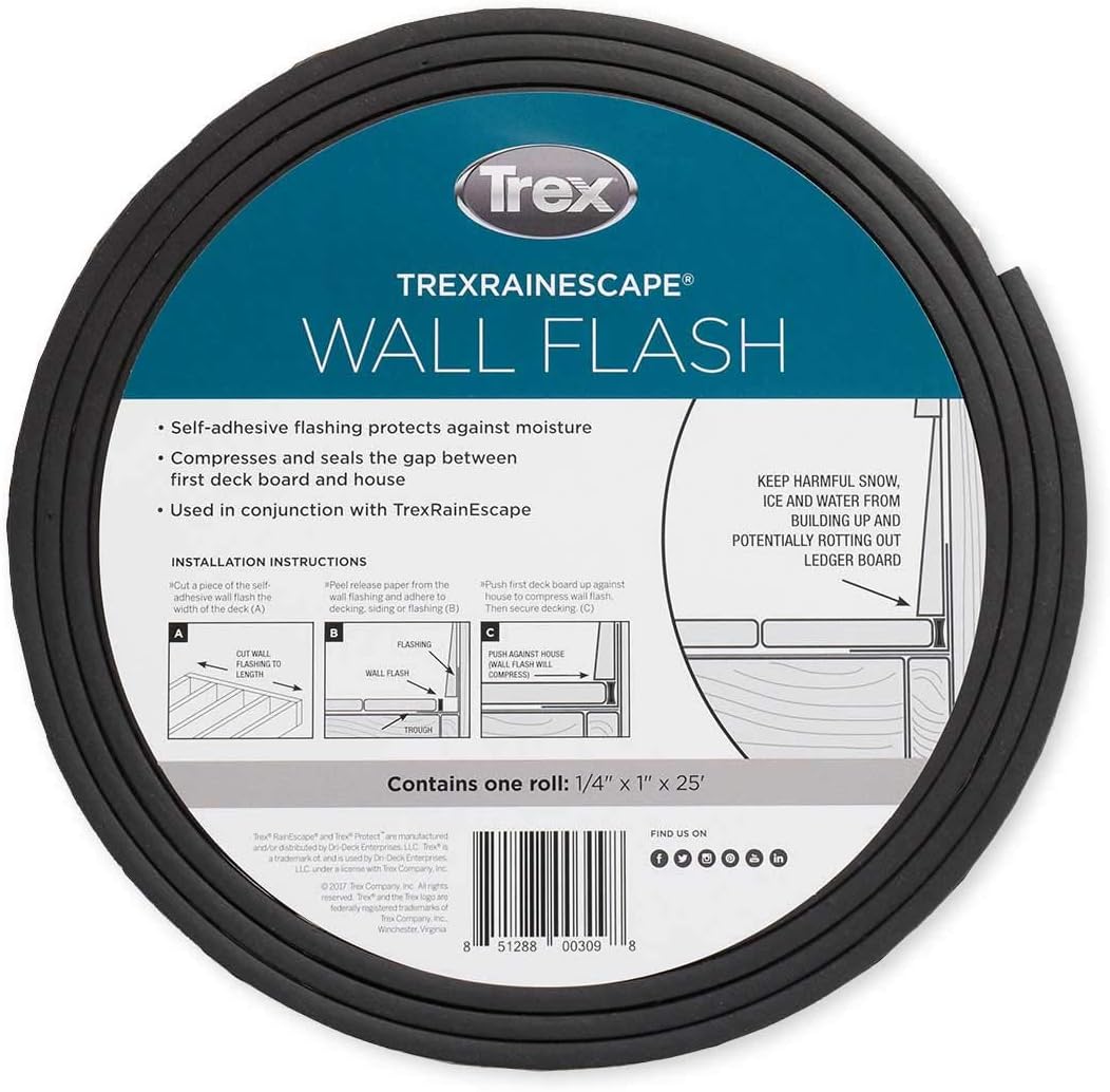 Trex RainEscape Wall Flashing 1/4 X 1 X 25' Pack of 2