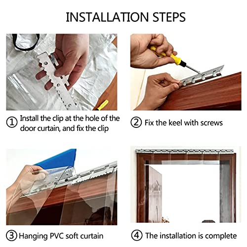 AYLYHD Freezer Room PVC Strip Curtain/Door Strip Kit