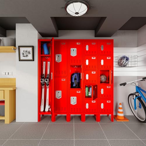 Metal Locker with 5 Doors,Lockers for Employees,66'' Steel Storage Locker for School,Gym, Office, Office,Garage