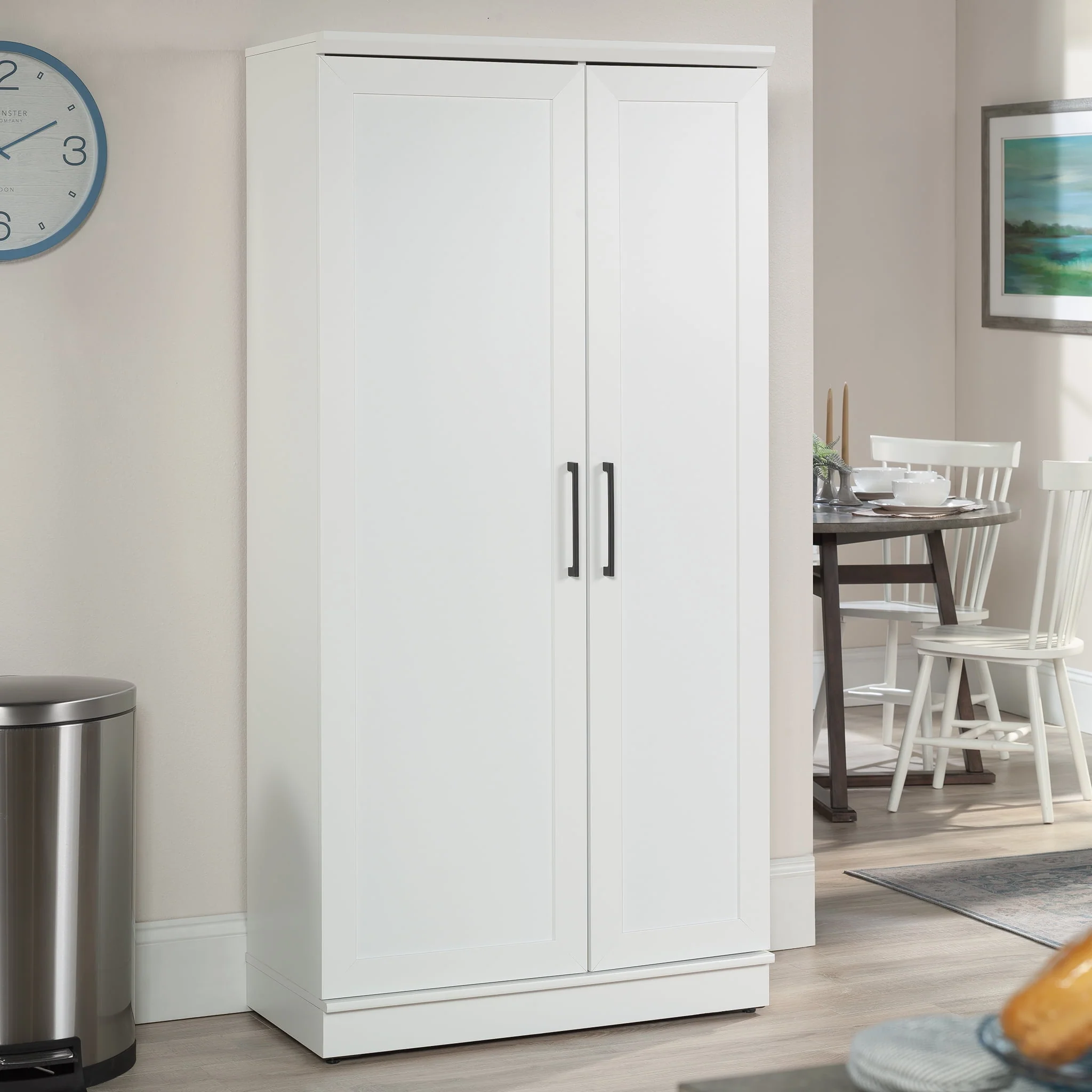 Sauder HomePlus Storage Cabinet, Soft White Finish