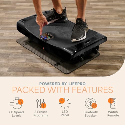 Lifepro Vibration Plate Machines – Full Body Workout, Recovery & Lymphatic Drainage with 4D Motion, Silent Operation, Joint Support