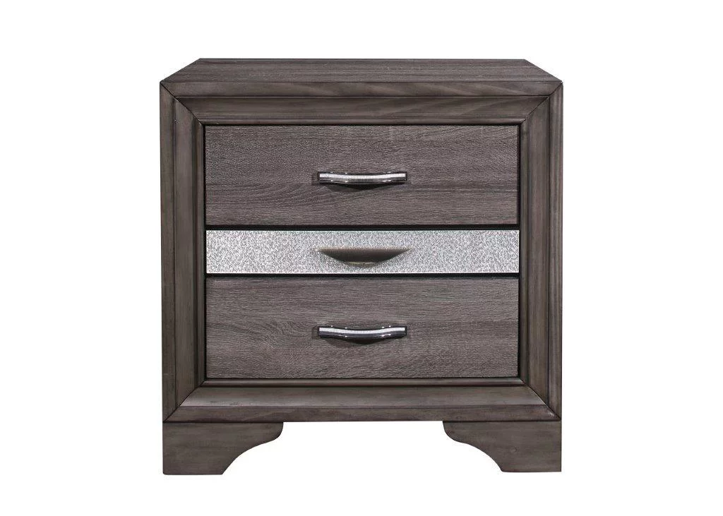 Seville Storage Queen Bedroom Set 5Pcs Weathered Grey Global Furniture Modern