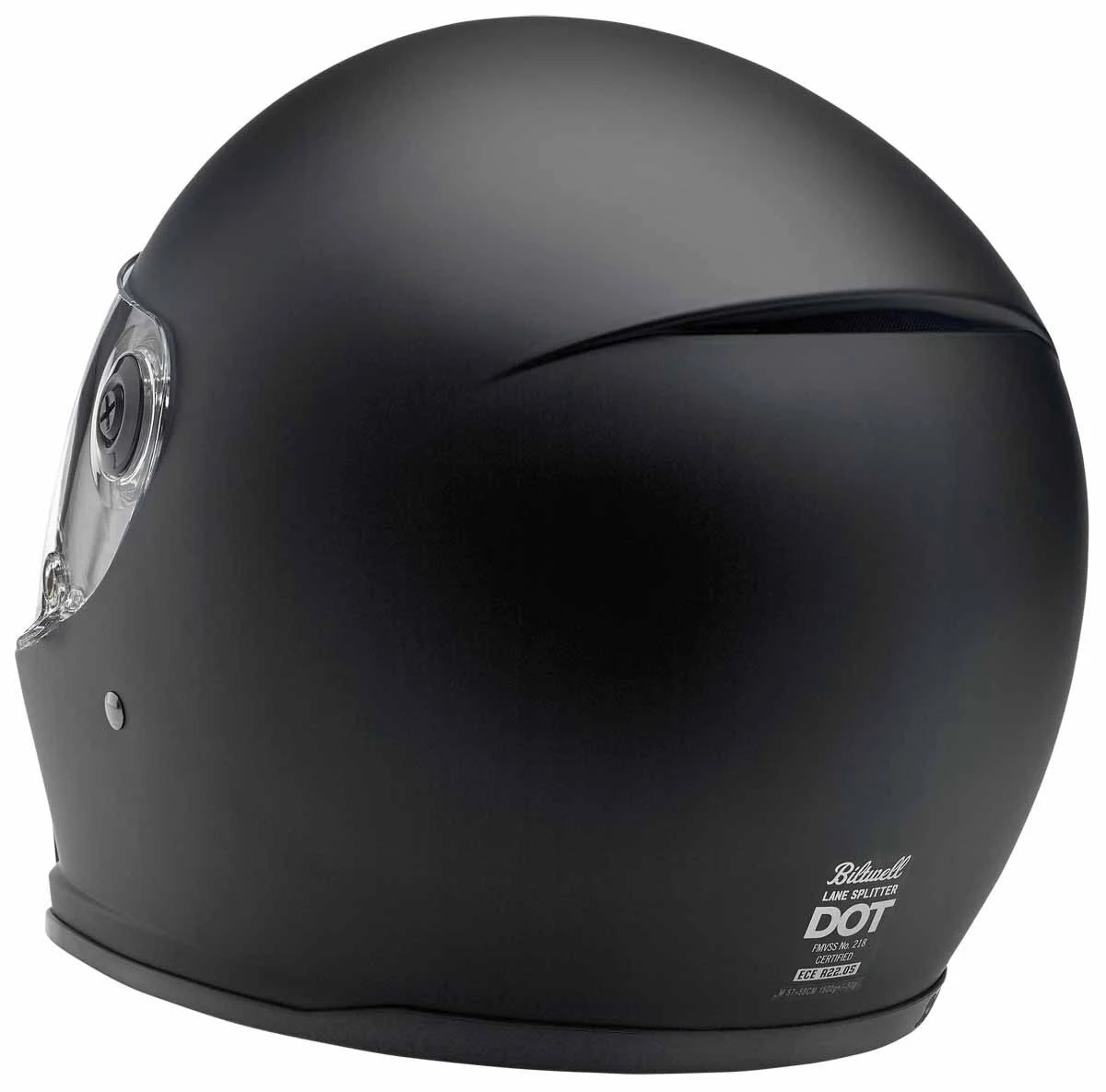 Biltwell Lane Splitter Flat Black Full Face Helmet