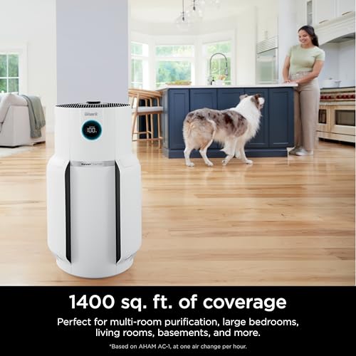 Shark Air Purifiers for Home Large Room with NeverChange Air Filter, 5 Year HEPA Filter, Covers 650 Sq. ft