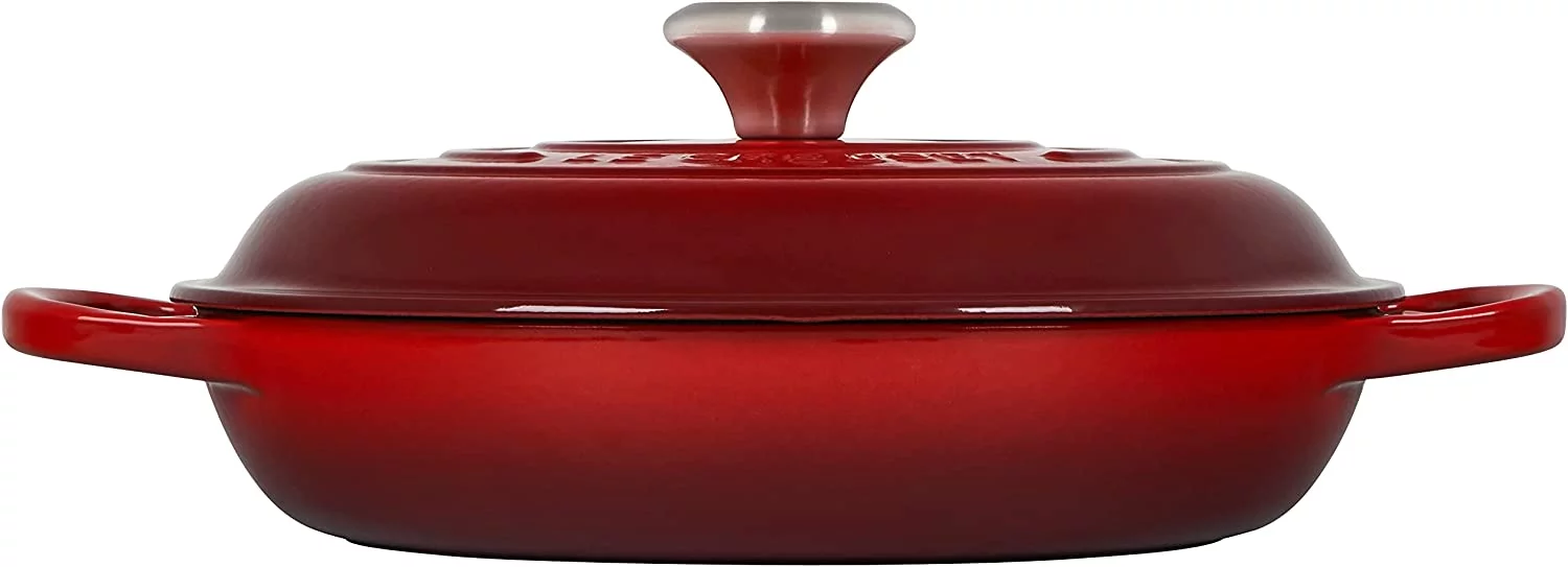 Le Creuset Enameled Cast Iron Signature Braiser, 2.25 qt., Cerise (Non-Retail Packaging)