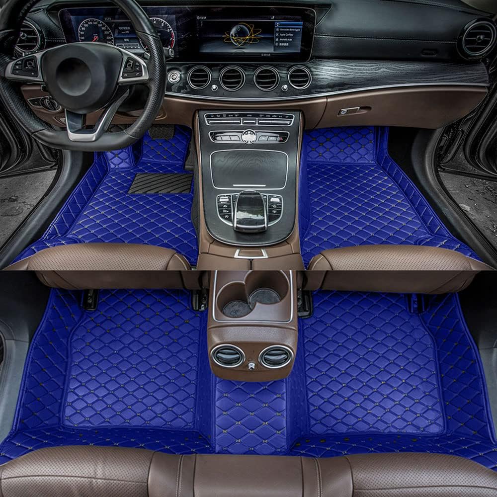 Car Floor Mats Fit for Mazda CX-9 2007-2022 Custom Making All Weather Non-Slip Leather Floor Liners ( Select: for CX-9 5Seats 2016-2019/Black )