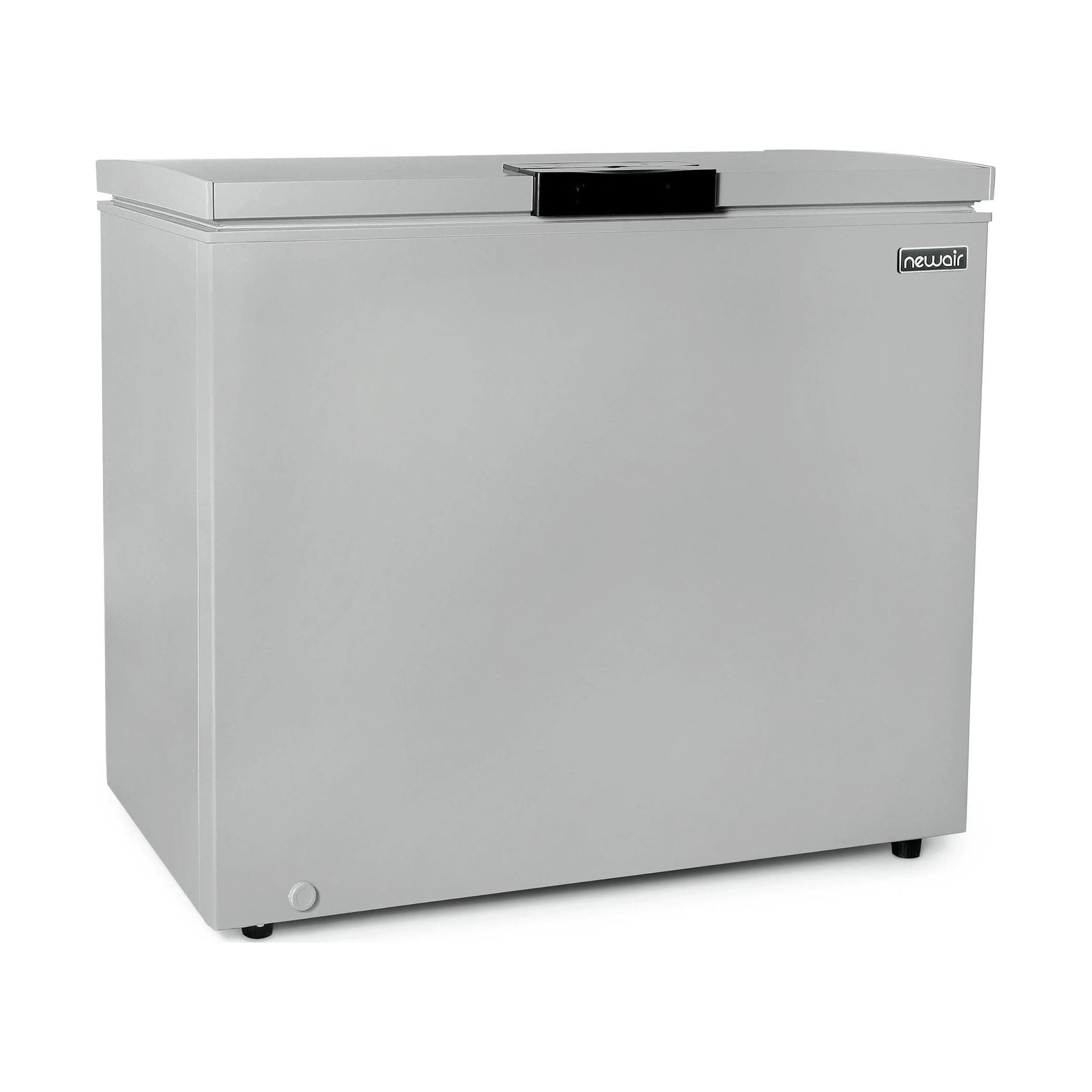 NewAir 6.7 Cu. Ft. Compact Chest Freezer in Cool Gray, Temperature Control, Fast Freeze Mode, Door Alarm, Wire Basket, Self-Diagnose Program