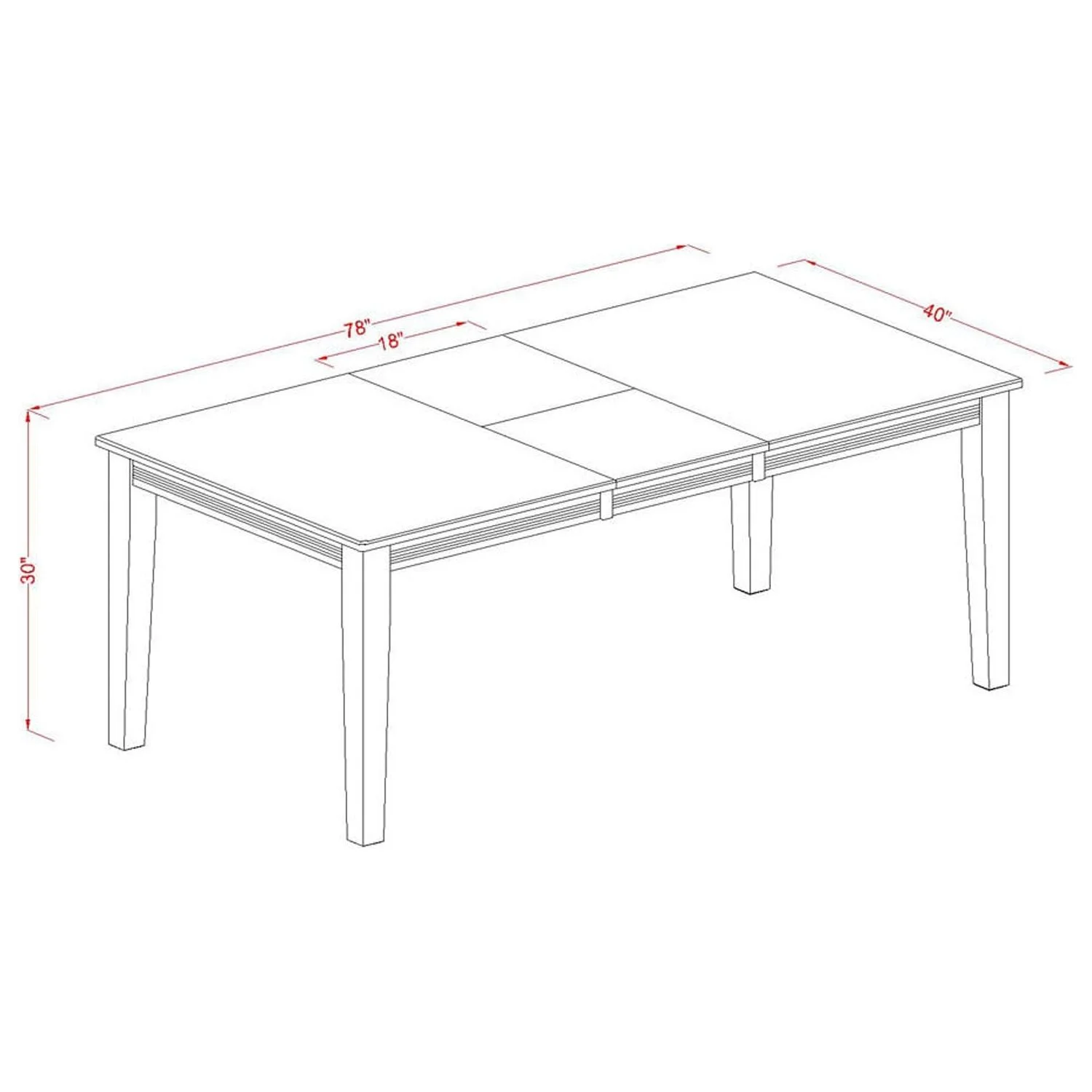 HomeStock Renaissance Revival Rectangular Dining Table 40"X78" In Buttermilk & Cherry Finish