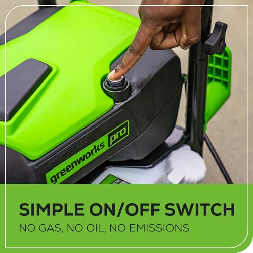 Greenworks 3000 PSI Pressure Washer (2.0 GPM Max) with Foam Cannon – Easily Remove Dirt and Grime on Siding, Fences, Patios,