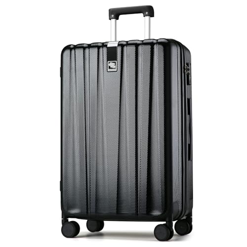 Hanke 29 Inch Luggage Suitcases With Spinner Wheels Lightweight PC hardside Rolling Suitcase With Travel Lock, Checked-Large 29-Inch(Blackish Green)