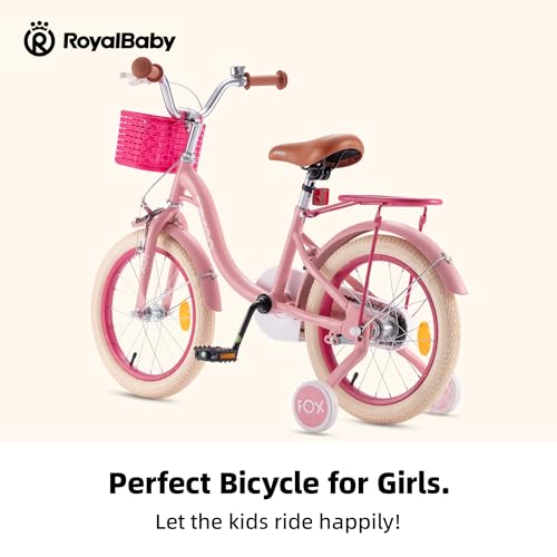 Royalbaby Princess Girls Kids Bike 12 14 16 18 20 Inch Children Bicycle with Basket for Age 3-12 Years