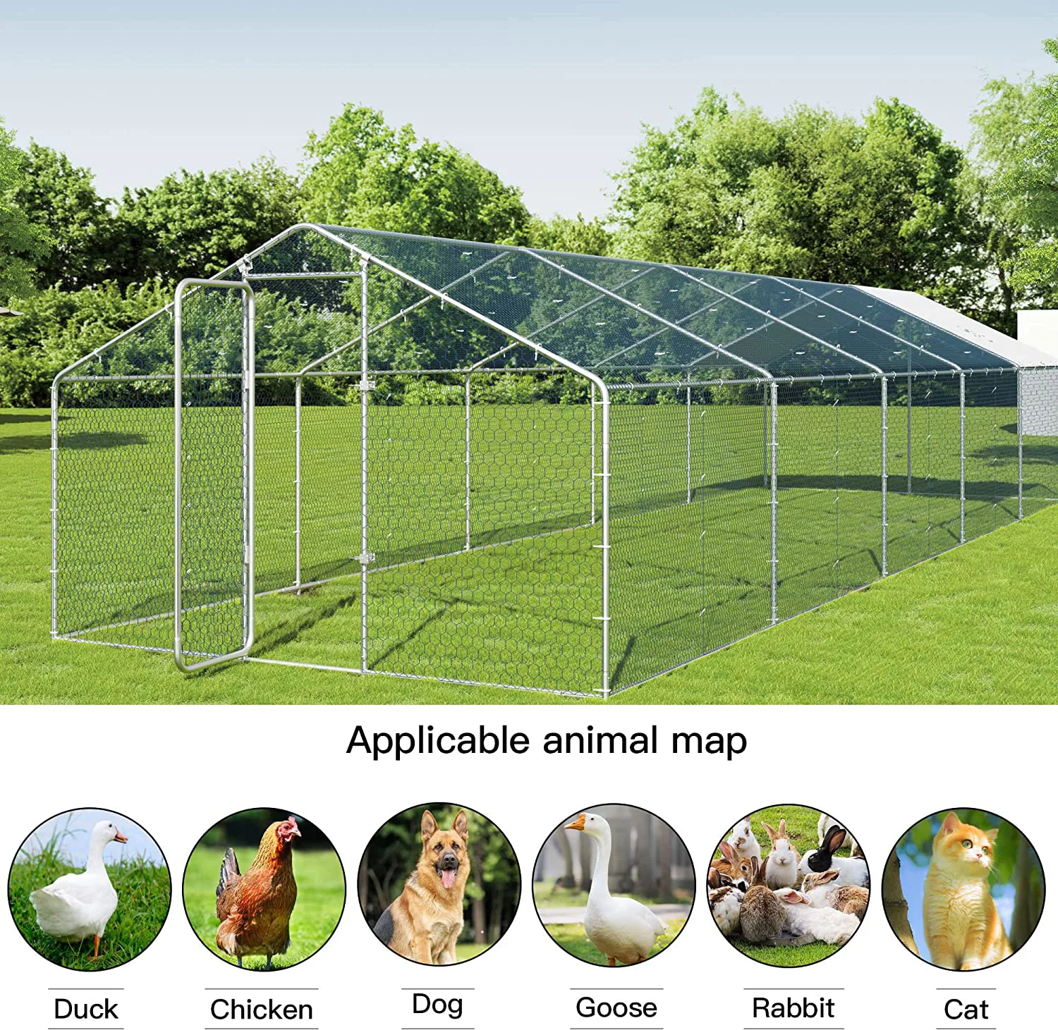 ALAULM Chicken Coops Large Metal Chicken Coops