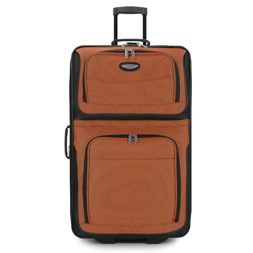 Travel Select Amsterdam 4-Piece Softside Expandable Luggage Set, Lightweight 2-Wheel Upright Suitcases, Travel Tote, Packing Cubes, Gray