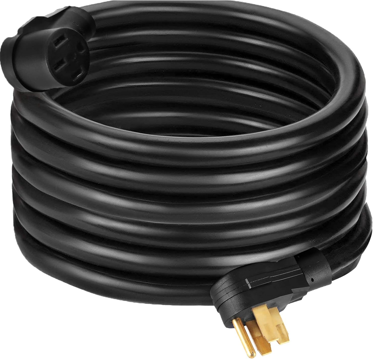 Happybuy RV Power Cord 36Ft 30 Amp RV Extension Cord AWG10 30 amp rv Extension Cord Truck Trailer Motorhome Camper RV Cord Grip Handles Camper