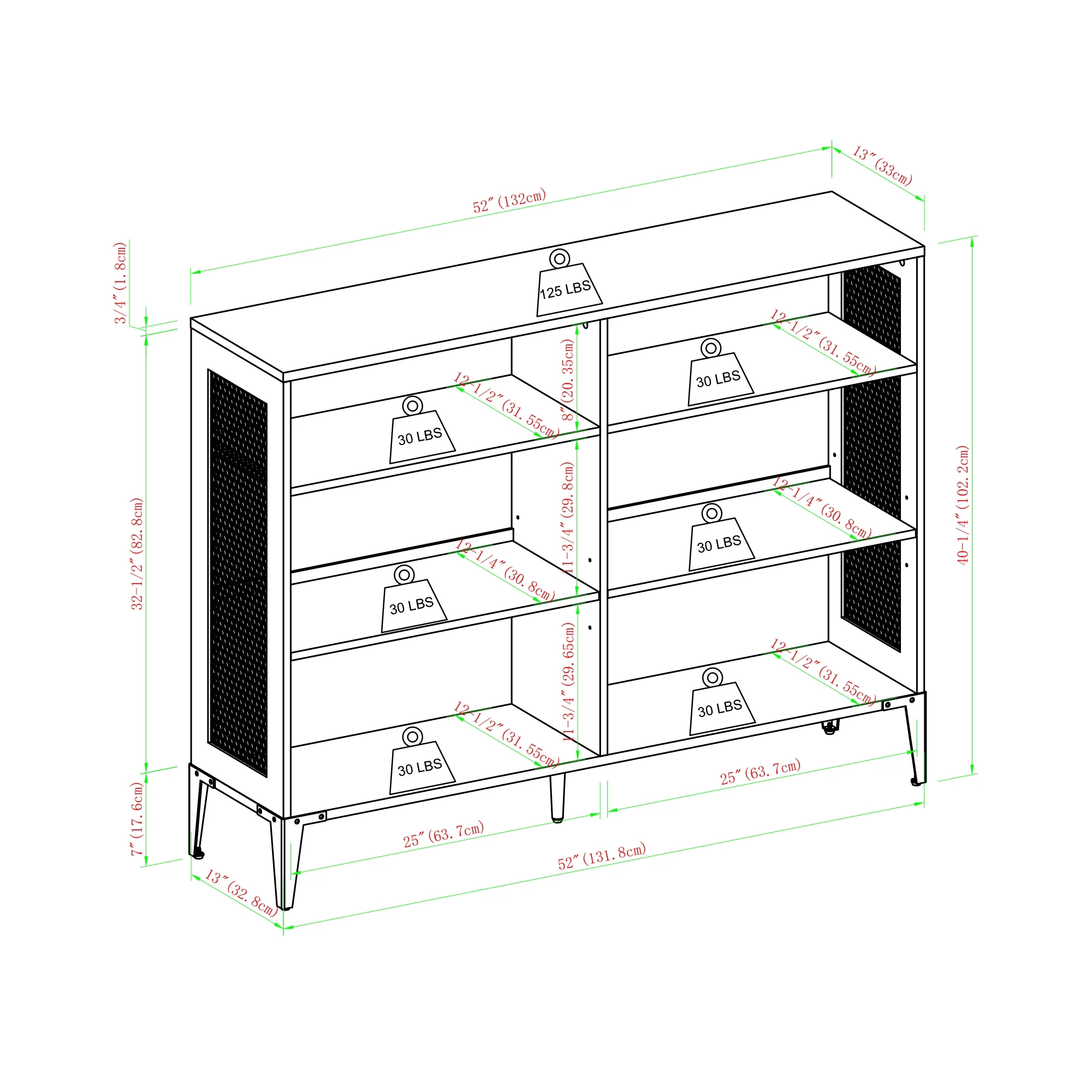 Walker Edison Designs Jeremy 6-Shelf Reclaimed Bookcase, Barnwood