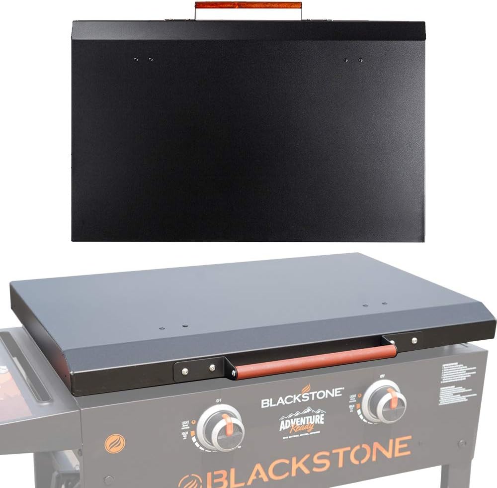 Griddle Guard Hard Cover Lid - Fits Blackstone 28 Inch Griddle - Hardcover with Wood Handle for Flat Top - Made in USA