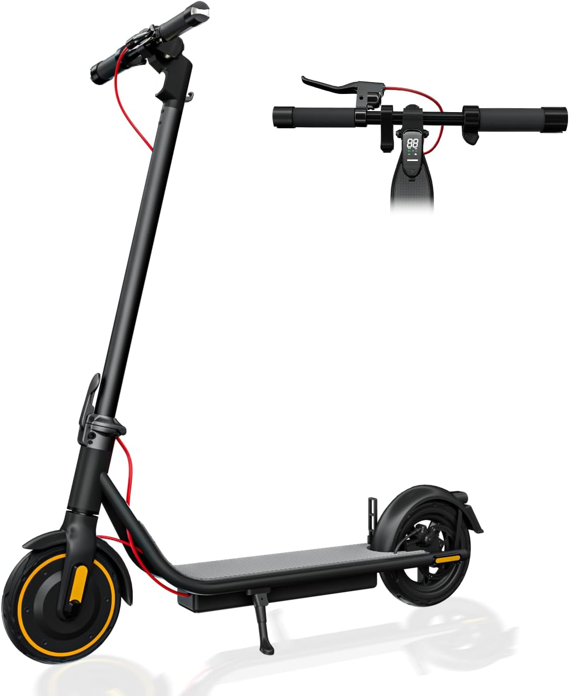 Foldable Electric Scooter for Teens Adults,500W Motor,Up 19 Mph and 15-19 Miles Long Range,10" Solid Tires,Dual Braking System and App Control