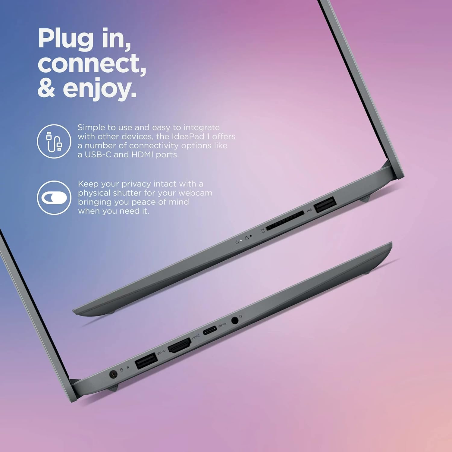 Lenovo 2023 Newest Ideapad 1i 14" HD Ultra-Light Laptop, Intel Pentium N5030 4-Core(Beat N4020), 4GB RAM, 256GB Storage, Stereo Speakers