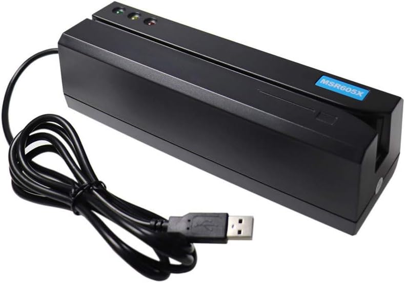 MSR605X USB Swipe Card Reader Writer 3-Track Compatible with MSR206 MSR605 MSR606