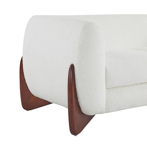 Christopher Knight Home Almab 82 Inches Sofa Couch, Cozy Boucle Upholstered 3-Seater Sofa, Wood Frame Couch, Comfy Couches for Living Room and Office