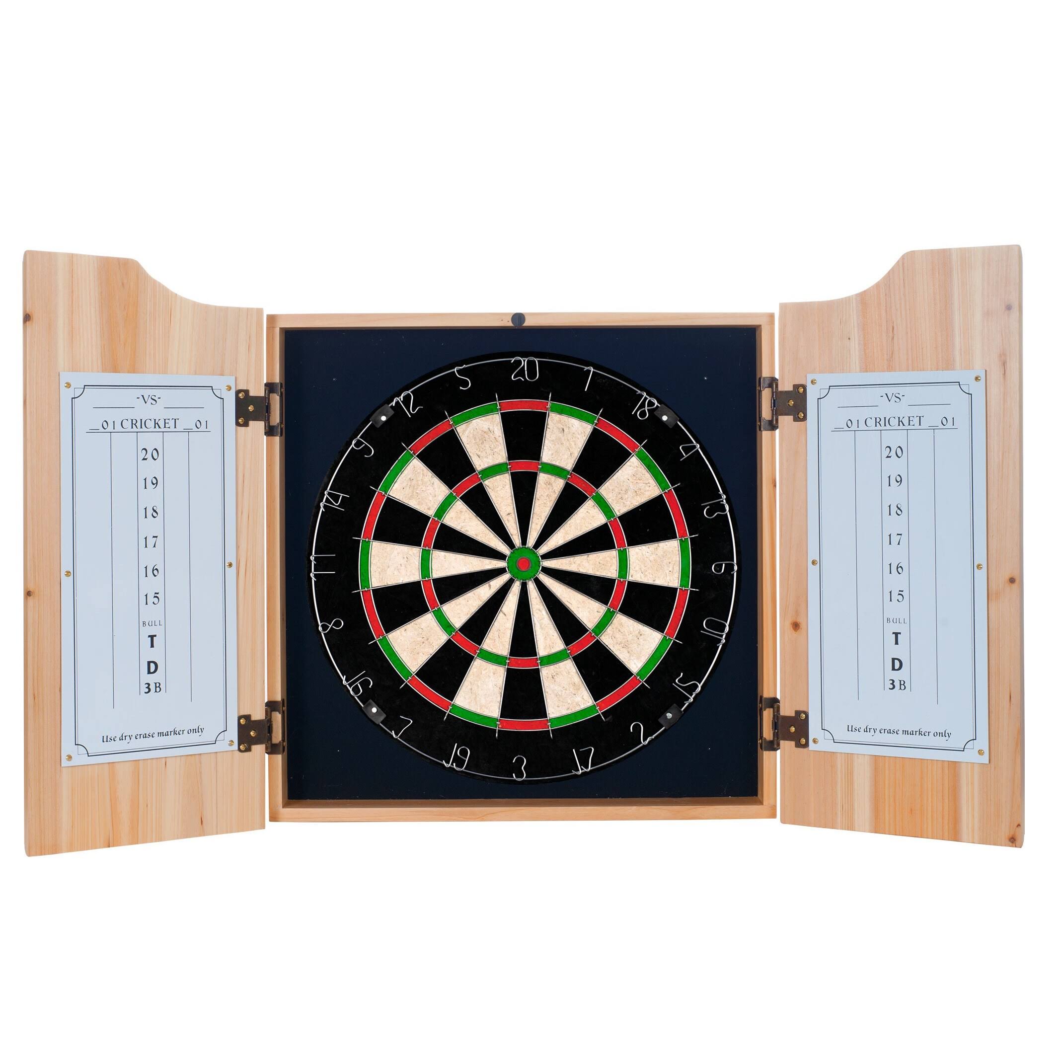 Dodge Dart Board Set with Cabinet - Signature