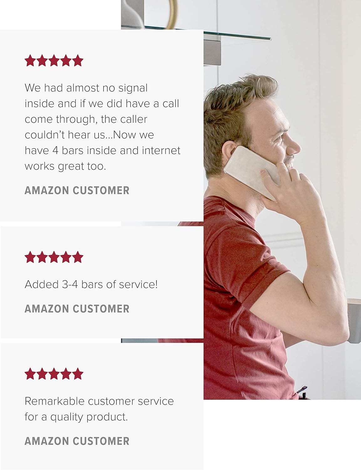 weBoost Home Room - Cell Phone Signal Booster | Boosts 4G LTE & 5G for all U.S. Networks & Carriers - Verizon, AT&T