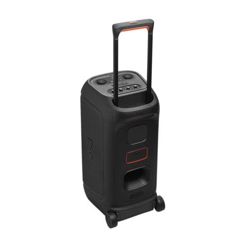 JBL PartyBox Stage 320 - Portable Party Speaker with Telescopic Handle & Wide, Sturdy Wheels, Powerful JBL Pro Sound, Futuristic lightshow