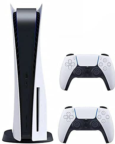 Playstation 5 Disc Version PS5 Console - Additional Controller, 4K-TV Gaming, 16GB GDDR6 RAM, 8K Output, WiFi 6. Ultra-High Speed 825GB SSD