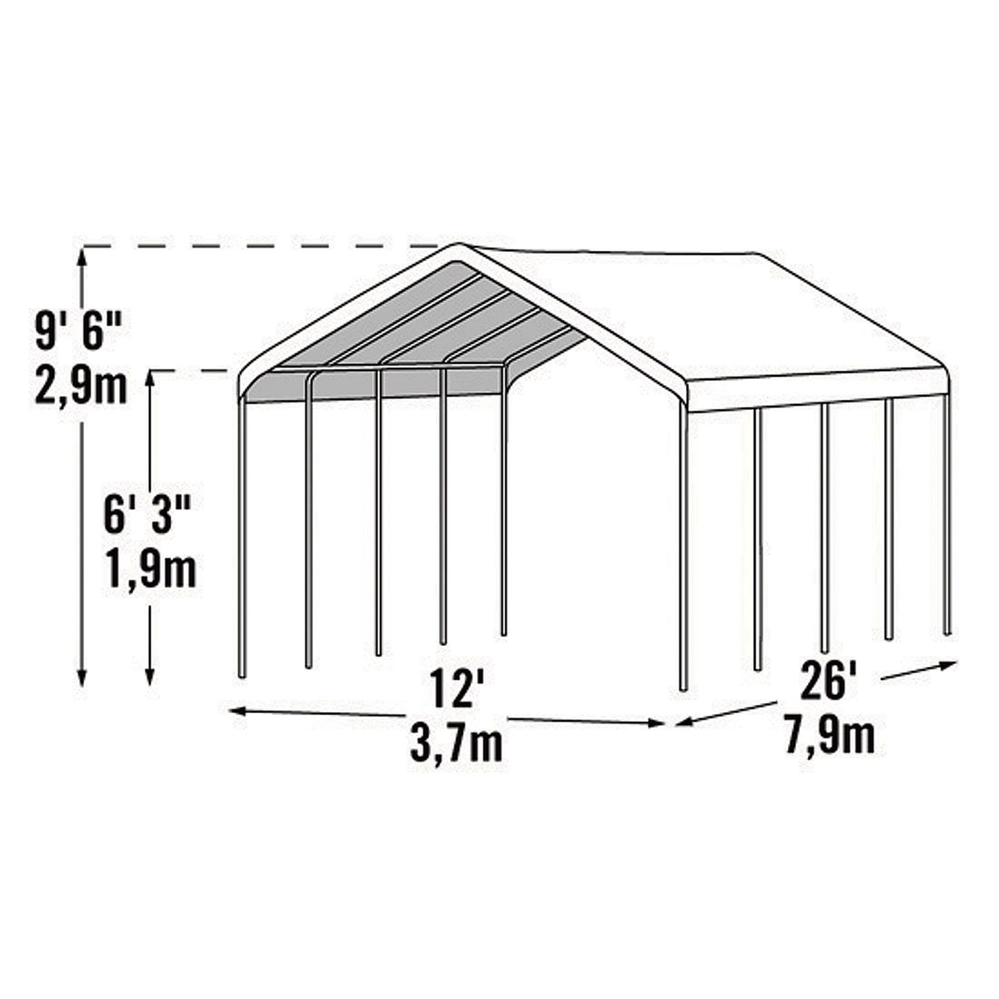ShelterLogic | Supermax 12& x 26& Canopy - White