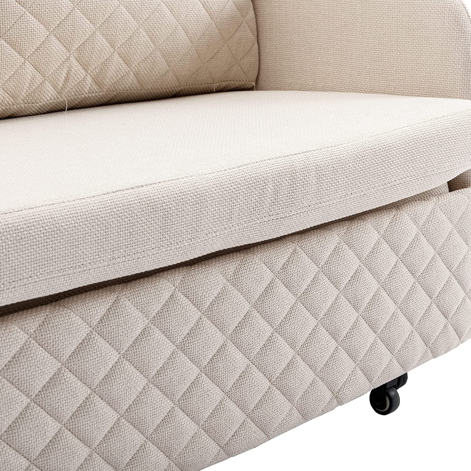 Tabaray Mini Pull Out Couch Bed,Twin Sleeper Sofa with Storage Barcket and Side Pocket,Love sSeats for Living Room,Bedroom,Office