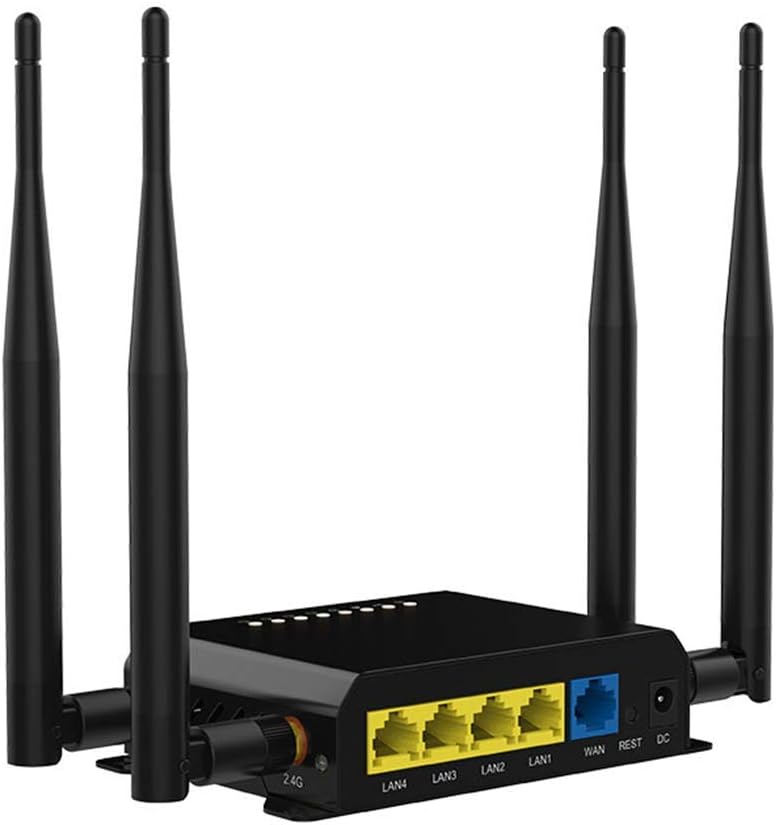 Wiflyer WE826-T2 4G LTE Router|300 Mbps Cat4 Wireless Wi-Fi Router with Industrial Grade Metal Case/Removable External Antennas/SIM Card Slot