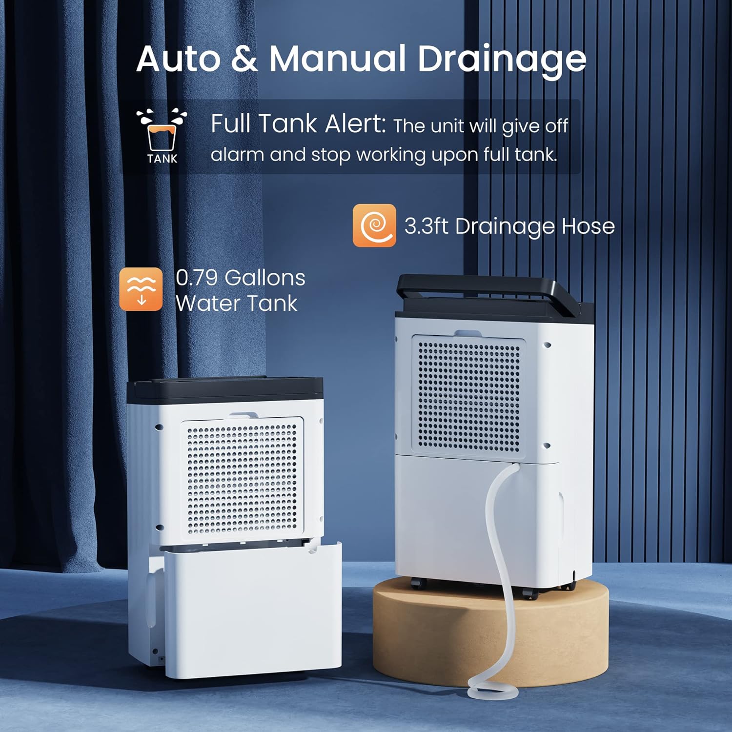 Yaufey 60 Pints Dehumidifier for Home and Basement Cover Spaces up to 5,000 Sq. Ft