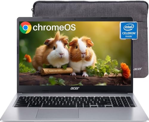 acer Chromebook 315 Laptop, 15.6" HD Display, Intel Celeron N4020(Up to 2.8GHz), 4GB RAM, 64GB eMMC, Intel UHD Graphics, 12.5H Long Battery, WiFi