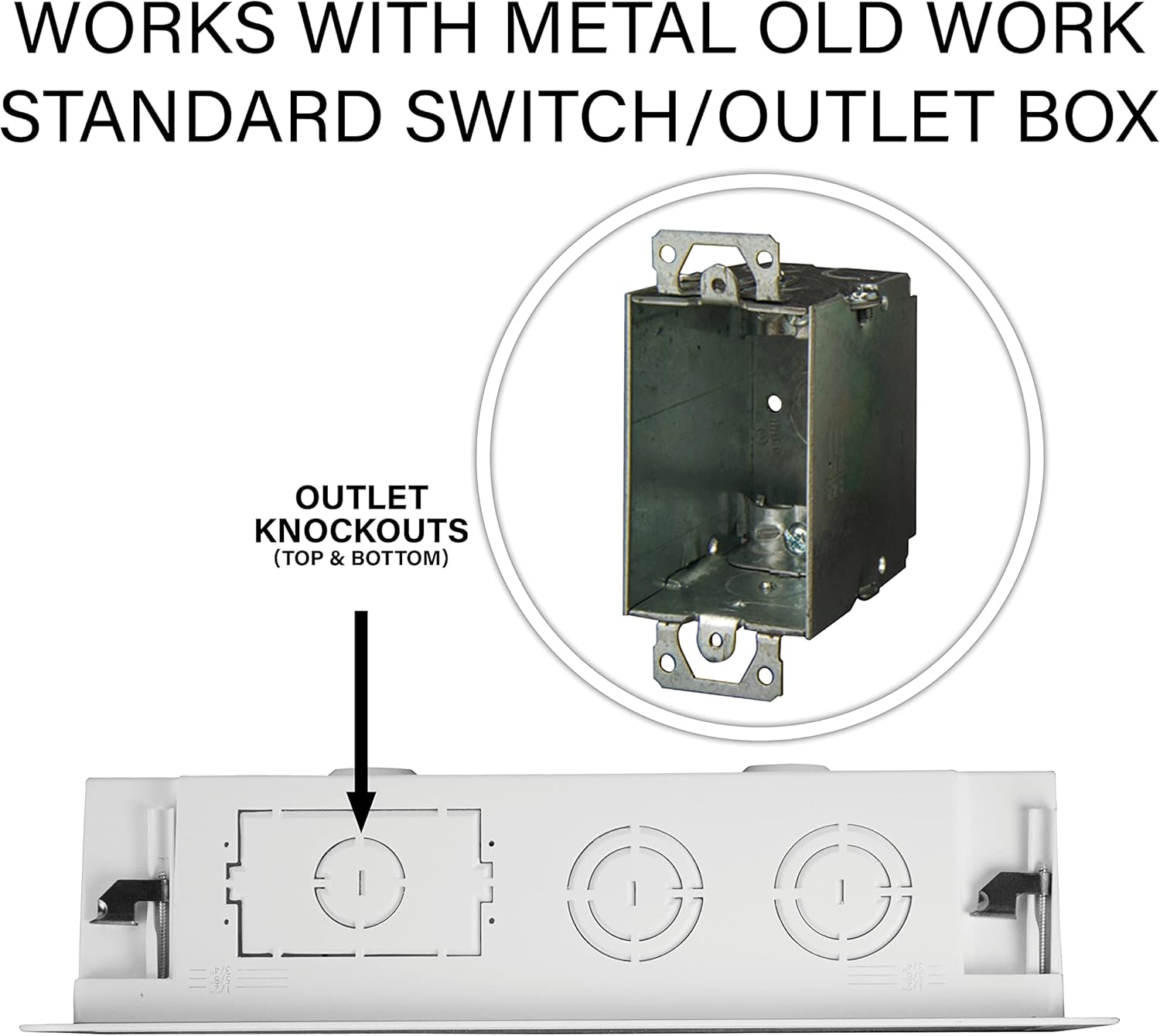 Legrand - OnQ Cable Management, Structured Media Enclosure, in-Wall Enclosure, TV Home Theater Box, Recessed Storage Box, Dual Purpose, 17 Inches