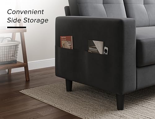 Txtin's Loveseat Sofa 53" Small Couches for Small Spaces 2 Seater Mini Couch for Bedroom Comfy Modern Love Seat for Apartment Office Living Room Brown