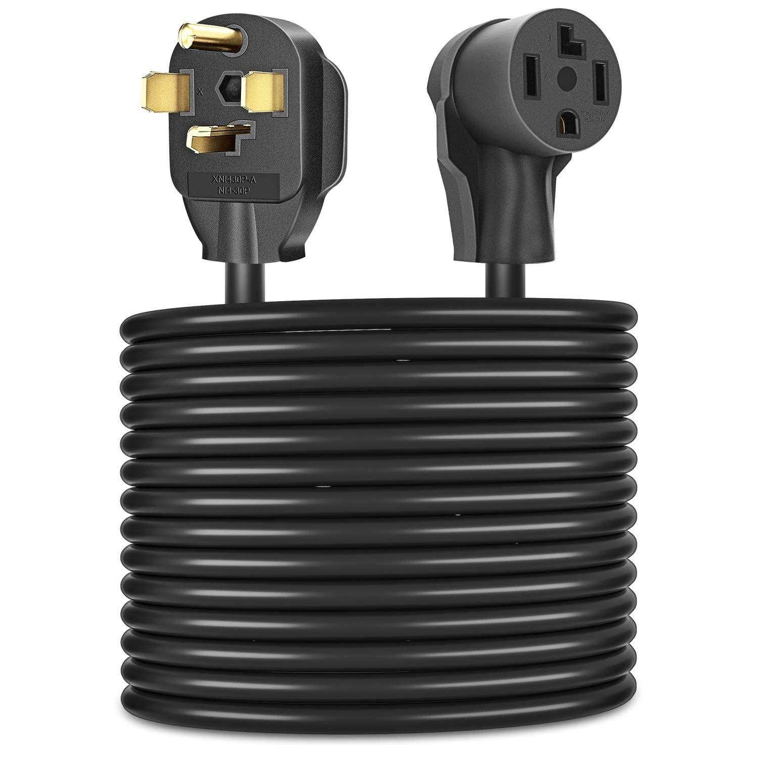 Rophor Dryer Extension Cord 4 Prong, 30 Amp NEMA 14-30P to 14-30R Extension Cord for Dryer Power Extension and EV Charging