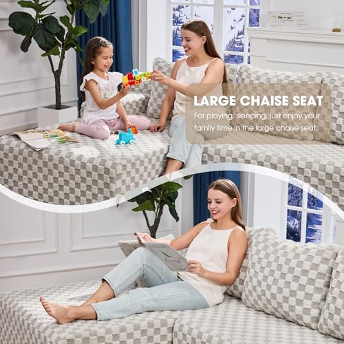 Modular Sectional Sofa Couches L-Shape Couch 3 Seat Modular Sofa Memory Foam Sectional Couches for Living Room