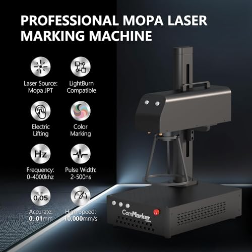 ComMarker US Stock B4 60 W JPT Mopa Fiber Laser Engraving Machine,Support Lightburn Laser Engraver with 2Lens