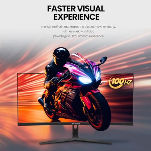 CRUA 30Inch Ultrawide Curved Monitor, 21:9 WFHD(2560x1080P) VA Computer Monitor, 120% sRGB 100HZ 1500R PC Monitors Support FreeSync, Wall-Mounted