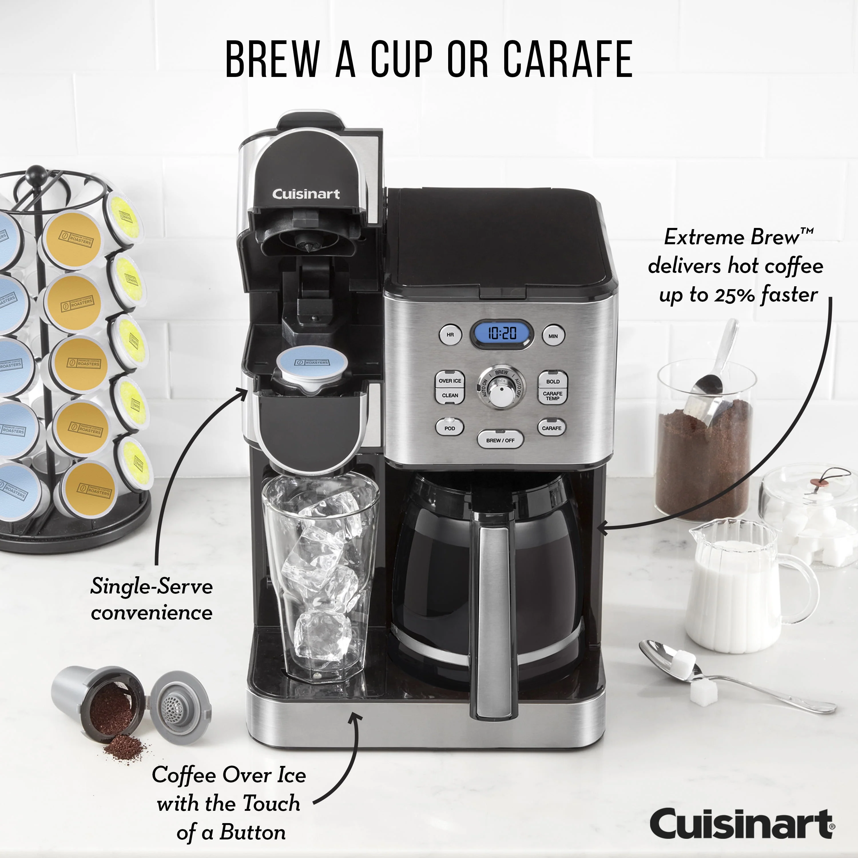 Cuisinart Coffee Center 2-IN-1 Coffeemaker, Stainless Steel, SS-16, New