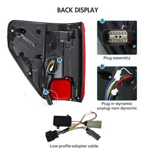 Tail Lights for Ford F150 2021-2025 LED Upgrade Option with Startup Animation Sequential Turn Signal (SMOKE)