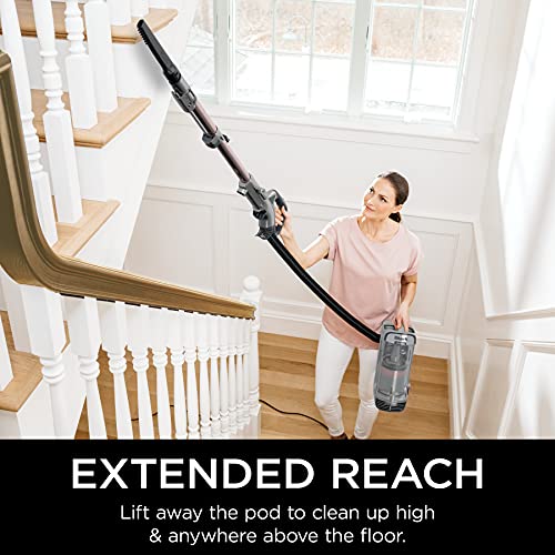 Shark Upright Vacuum, Stratos with DuoClean PowerFins, HairPro, Powered Lift-Away, Self-Cleaning Brushroll, & Odor Neutralizer Technology, Navy