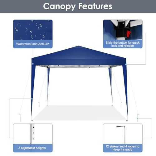 COBIZI Canopy 10x20 Pop Up Canopy Tent with 6 Sidewalls Party Tents for Parties Weddings Backyard Waterproof Canopy Outdoor Commercial Canopy Event