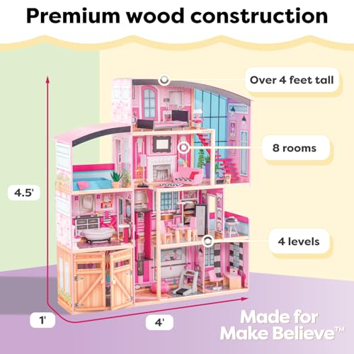 KidKraft Wooden Dollhouse Shimmer Mansion for 12" Dolls